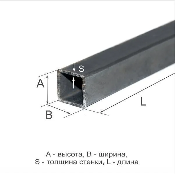 Труба профильная 25х25х2 Ст2сп ГОСТ 13663-86 - 0